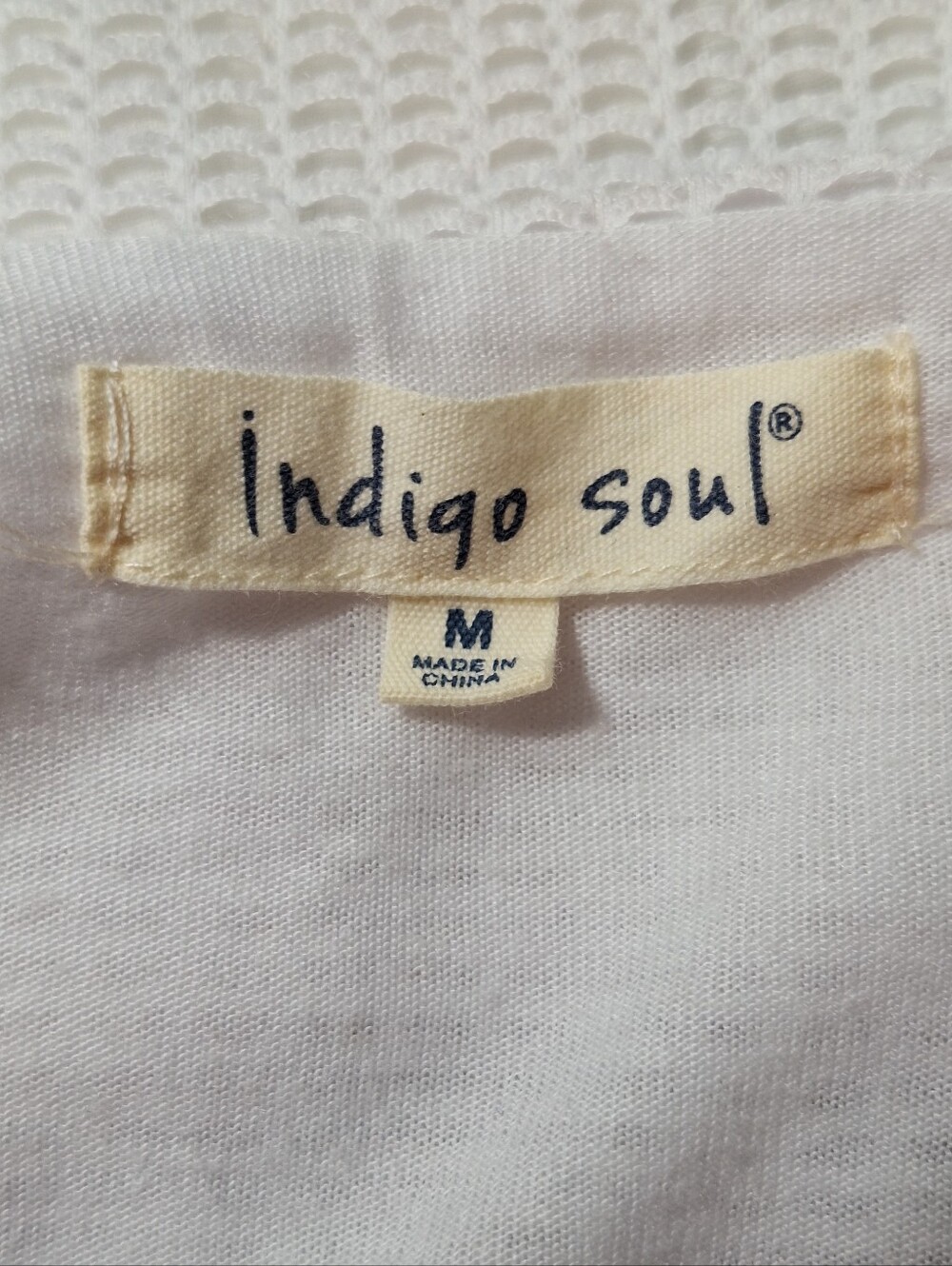 Indigo Soul White Embroidered Sleeveless Tiered Mini Dress Medium Boho Flowy - Picture 12 of 16